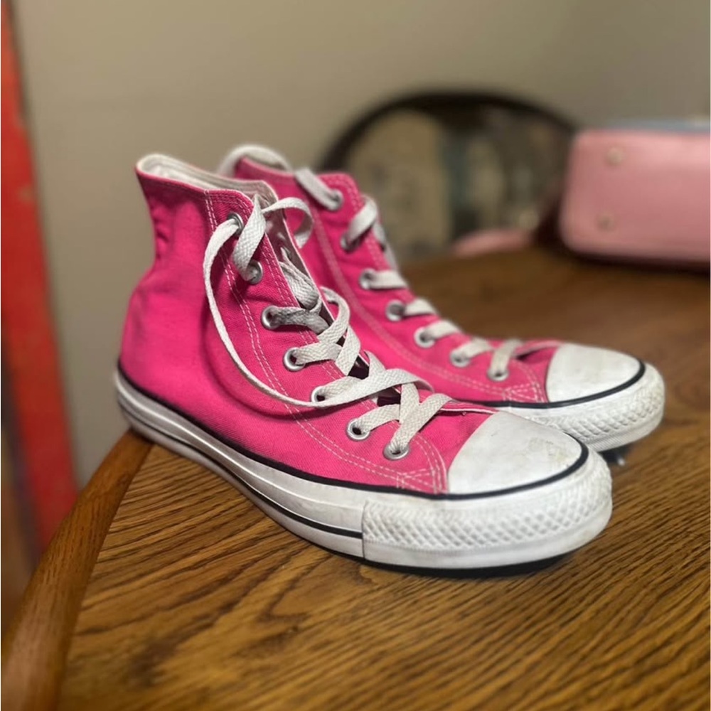Pink High-Top Sneakers